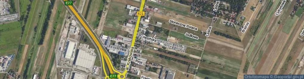 Zdjęcie satelitarne Olesińska ul.